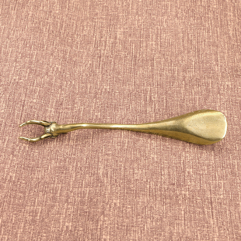 Vintage misiņa aļņa tējas karotes Lāpsta Tējas trauki Aksesuāri Dekorācija Antīka vara lāpstiņa Karote Galda trauki Radošs instruments Ornaments