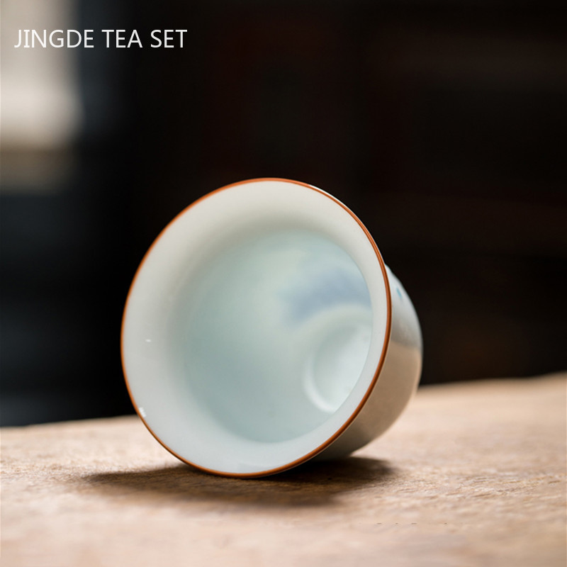 Ķīniešu baltā porcelāna Gaiwan tējas tase Ar rokām gatavota keramikas tēja Tureen Mājas tējas komplekta piederumi Personīgā krūze Pielāgoti dzērieni