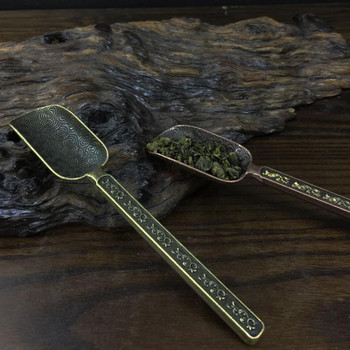 Κουταλάκια τσαγιού Fu Kung Κουτάλια Chooser Spade Εργαλείο αντίκα μέτρησης φύλλου καφέ Ζάχαρη Χαλαρή ιαπωνική σερβιρίσματος κόκκος