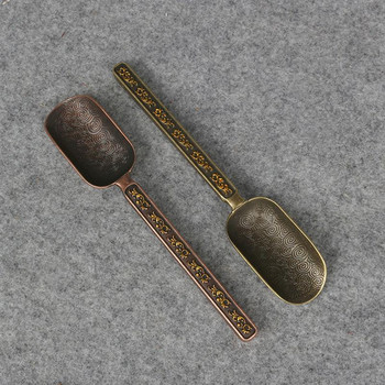 Лъжици за чай Fu Kung Spoon Chooser Spade Tool Античен мерителен лист Кафе Захар Насипно японско сервиране Scooper Bean