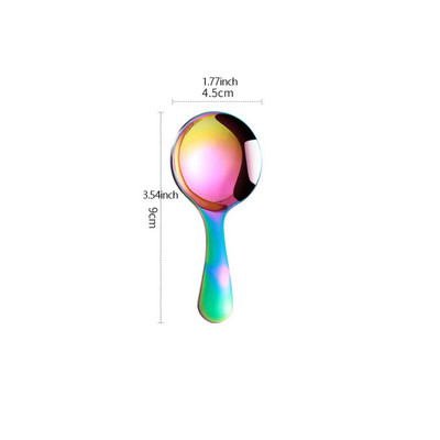 1db rozsdamentes acél rövid nyelű kanál, mini leveses kanál, fűszerkanál, desszertkanál, kávés tea kanál, konyhai kellékek