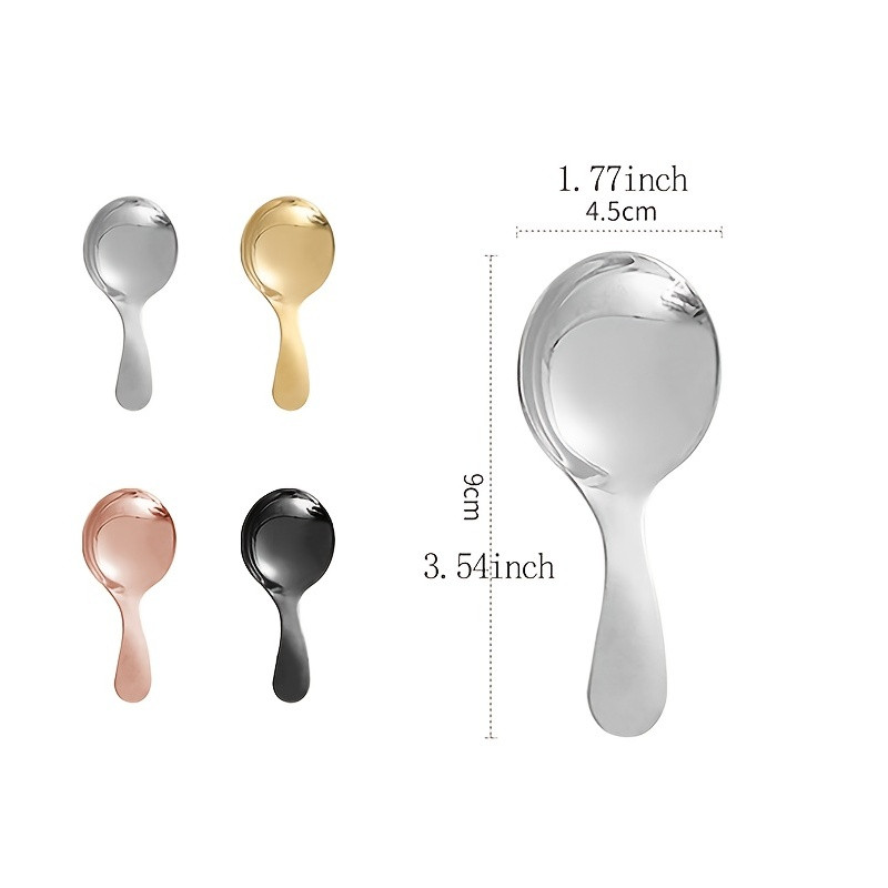 1db rozsdamentes acél rövid nyelű kanál, mini leveses kanál, fűszerkanál, desszertkanál, kávés tea kanál, konyhai kellékek