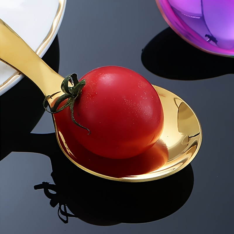 1db rozsdamentes acél rövid nyelű kanál, mini leveses kanál, fűszerkanál, desszertkanál, kávés tea kanál, konyhai kellékek