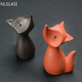 1gb Fox Look Purpura māla tēja Mājdzīvnieku rotājumi Statuja Dzīvnieku tēja Statute Boutique Tēja Dekorācijas piederumi Amatniecība Mājas dekors