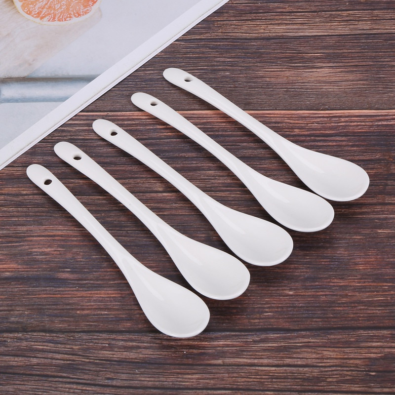 LBER rinkinys iš 5 keraminių šaukštelių arbatinio šaukštelio uogienės medaus