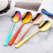 Nerūsējošā tērauda deserta karotes kokteiļu maisīšanas galda piederumi tējkarote kafijas maisīšanas tējkarote dzēriens saldējums medus tējkarote