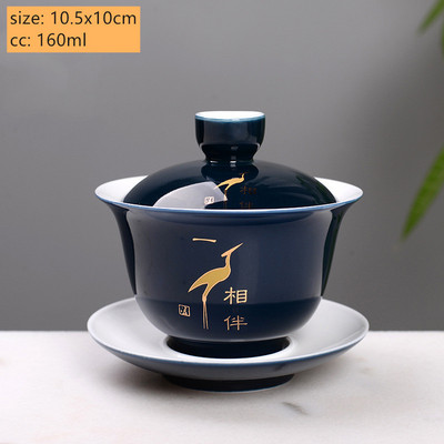 Pils stila keramikas tēja Tureen mājsaimniecības klasiskā tēja ar vāku Boutique Boutique roku darbs Gaiwan ķīniešu tējas komplekta piederumi