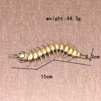 Antik bronz százlábú figurák díszek tiszta réz mozgatható szimuláció állatszobor kézművesség Otthoni Feng Shui asztali dekorok