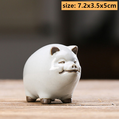 Szép állatszobor teás asztaldísz kínai stílusú kerámia tea kisállat díszek íróasztal asztali kézműves teáskészlet kellékek