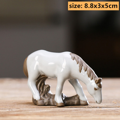 Szép állatszobor teás asztaldísz kínai stílusú kerámia tea kisállat díszek íróasztal asztali kézműves teáskészlet kellékek