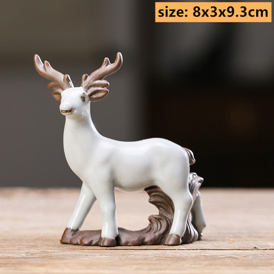 Szép állatszobor teás asztaldísz kínai stílusú kerámia tea kisállat díszek íróasztal asztali kézműves teáskészlet kellékek