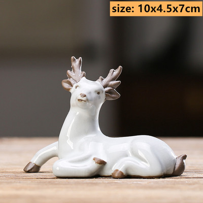 Szép állatszobor teás asztaldísz kínai stílusú kerámia tea kisállat díszek íróasztal asztali kézműves teáskészlet kellékek