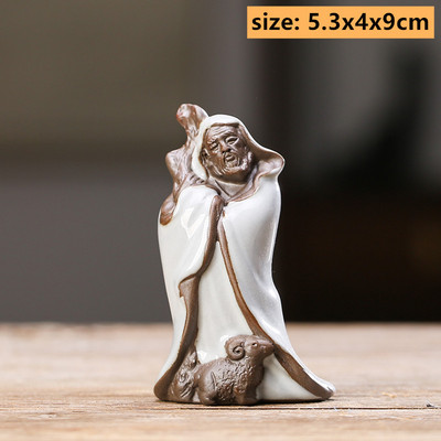 Szép állatszobor teás asztaldísz kínai stílusú kerámia tea kisállat díszek íróasztal asztali kézműves teáskészlet kellékek