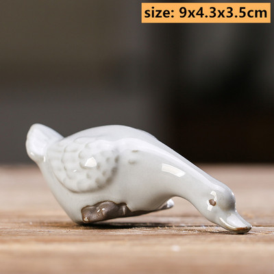Szép állatszobor teás asztaldísz kínai stílusú kerámia tea kisállat díszek íróasztal asztali kézműves teáskészlet kellékek