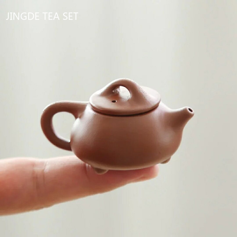 1gb Purpura māla tēja Pet Mini pirkstgaliem Tējkannas rotājumi Radošs tējas komplekts Piederumi Boutique tējas galda dekorēšana tējkanna
