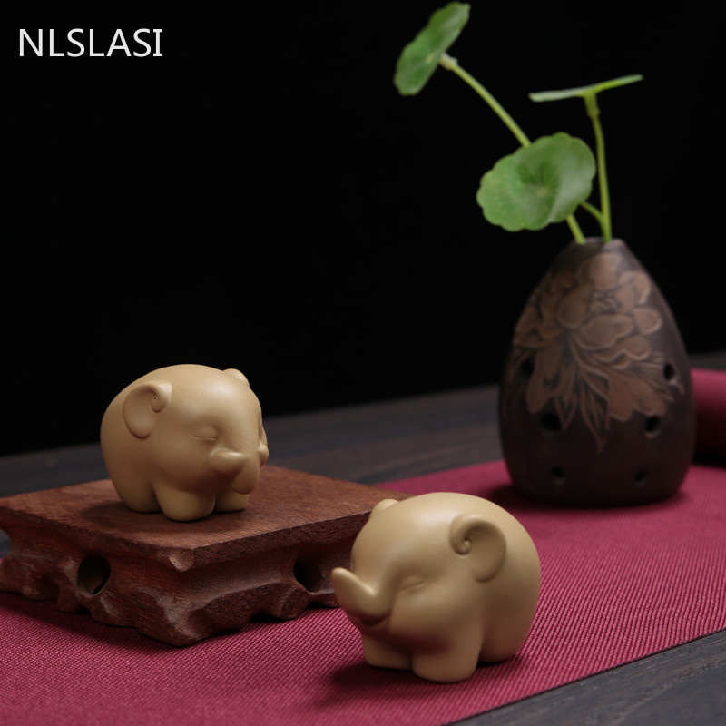 1 Gb Boutique Purpura māla tēja mājdzīvnieks Jauki mazs zilonis Statujas tēja Figūriņa Ornaments oolong Tēja Aksesuāri mājas tējas dekorēšana