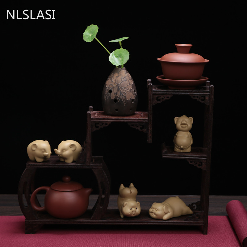 1 Gb Boutique Purpura māla tēja mājdzīvnieks Jauki mazs zilonis Statujas tēja Figūriņa Ornaments oolong Tēja Aksesuāri mājas tējas dekorēšana