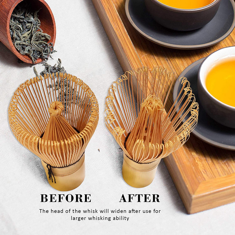 Japāņu ceremonija Bambusa Matcha praktiskais pulvera putotājs Kafijas zaļās tējas birste Chasen rīks dzirnaviņas otas tējas rīki