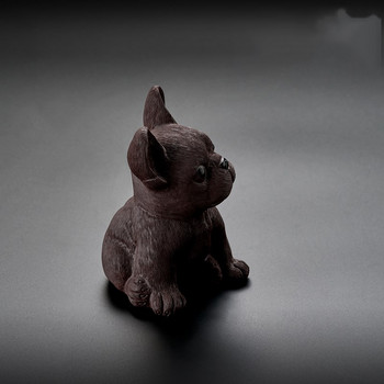 Yixing Boutique Purple Clay Tea Pet Γαλλικό μπουλντόγκ Ειδώλιο Οικιακά Διακοσμητικά Χειροποίητα Γλυπτά Χειροτεχνία Τελετή τσαγιού Διακόσμηση