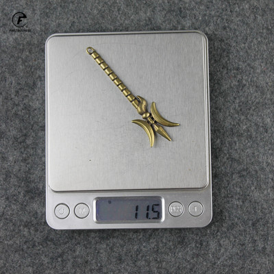 Dizaineris Senais ķīniešu ierocis Vara alabarda masīva misiņa bruņu karotāju ieroči tēja mājdzīvnieku tējas nazis Puer tējas adata atslēgu ķēde