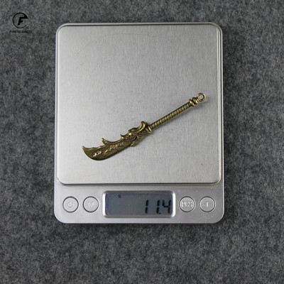 Senovės kinų ginklas varinis drakono galvos peilis kieto žalvario šarvuotos kario ginklai Arbatos naminių gyvūnėlių arbatos peilis Puer arbatos adata raktų pakabukas
