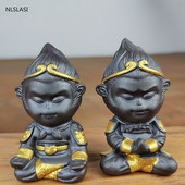 1 ΤΕΜ Mini Purple Clay Tea pet Monkey King Figurine Car Στολίδι Χειροποίητα Crafts Boutique Διακοσμητικό σετ τσαγιού Αξεσουάρ