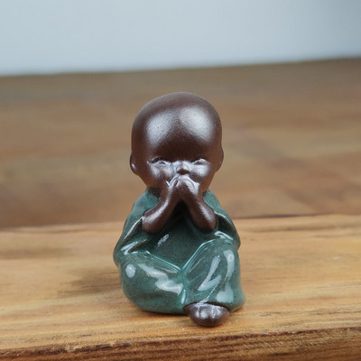 1 ΤΕΜ Mini Purple Clay Tea pet Monkey King Figurine Car Στολίδι Χειροποίητα Crafts Boutique Διακοσμητικό σετ τσαγιού Αξεσουάρ