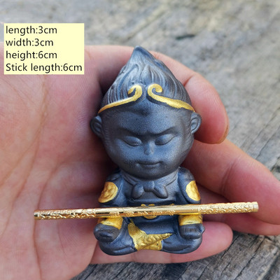 1 ΤΕΜ Mini Purple Clay Tea pet Monkey King Figurine Car Στολίδι Χειροποίητα Crafts Boutique Διακοσμητικό σετ τσαγιού Αξεσουάρ