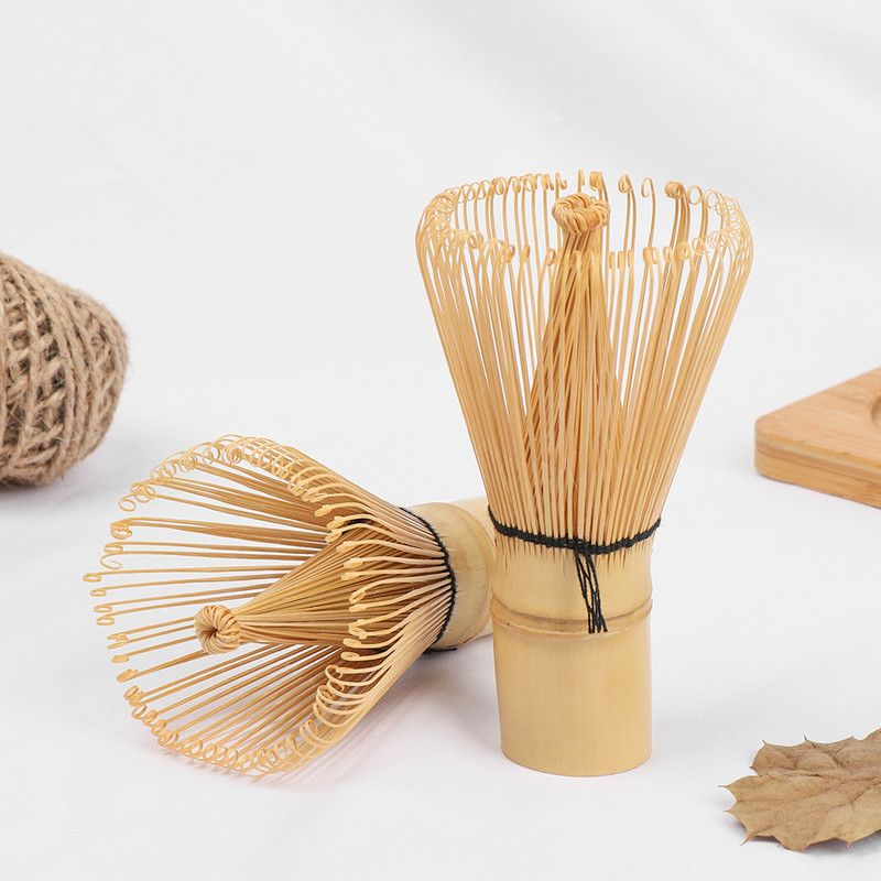 80/100 Fringe DIY Matcha Zaļās tējas pulvera putotājs japāņu ceremonija Bamboo Chasen tējas trauki Tējas birste Tējas rīks Virtuves piederumi