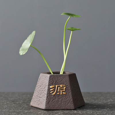 Radoša purpura māla tēja mājdzīvnieku pirkstiem mini puķu pods hidroponiski augi dārza pundurkociņš rotājumi Boutique tējas servīzes dekorēšana