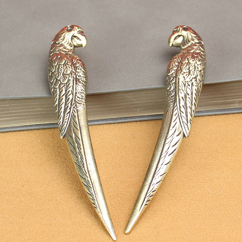 1 gab. Vintage vara papagaiļa formas tējas nazis, ar rokām gatavots tējas trauks, tējas dzeršana, biroja tējas ceremonijas piederumi