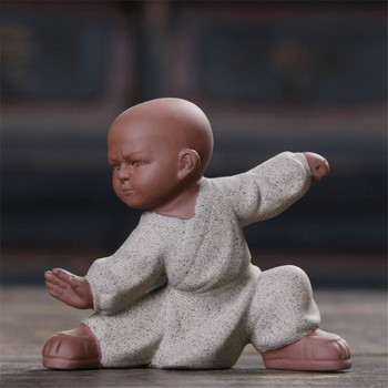 Δημιουργικό κεραμικό Tai Chi Kung Fu Little Monks Στολίδι Μικρό Tea Pets Boutique Διακοσμητικό τραπέζι τσαγιού