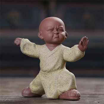 Δημιουργικό κεραμικό Tai Chi Kung Fu Little Monks Στολίδι Μικρό Tea Pets Boutique Διακοσμητικό τραπέζι τσαγιού