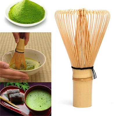 Batidor de té verde de bambú Natural japonés, set de accesorii pentru bucătărie, 100 puntas, Matcha, batidor de polvo, cepillo,