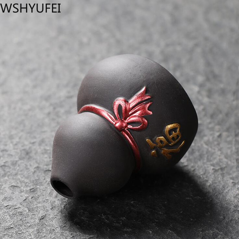 1 PCS Creativity Purple Clay Fingertip Tea pet Mini Ornament desktop Art вази за цветя Чаена маса Аксесоари Ръчно изработени занаяти