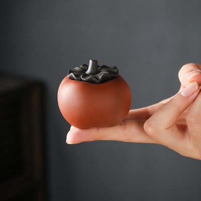 Лилава глинена статуя на охлюви Чаена фигурка Орнамент Творчески ръчно изработен чай Декорация за домашни любимци Бутиков сервиз за чай Декорации Изискани подаръци