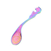 Daudzfunkcionāla futbola radošā karote, 304 nerūsējošā tērauda futbola karote žilbinošā krāsā ar pudeļu attaisāmo