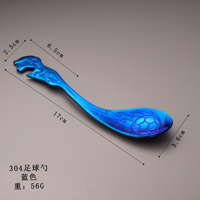 Daudzfunkcionāla futbola radošā karote, 304 nerūsējošā tērauda futbola karote žilbinošā krāsā ar pudeļu attaisāmo