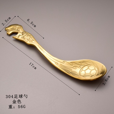 Daudzfunkcionāla futbola radošā karote, 304 nerūsējošā tērauda futbola karote žilbinošā krāsā ar pudeļu attaisāmo