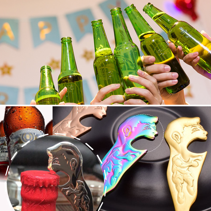 Daudzfunkcionāla futbola radošā karote, 304 nerūsējošā tērauda futbola karote žilbinošā krāsā ar pudeļu attaisāmo