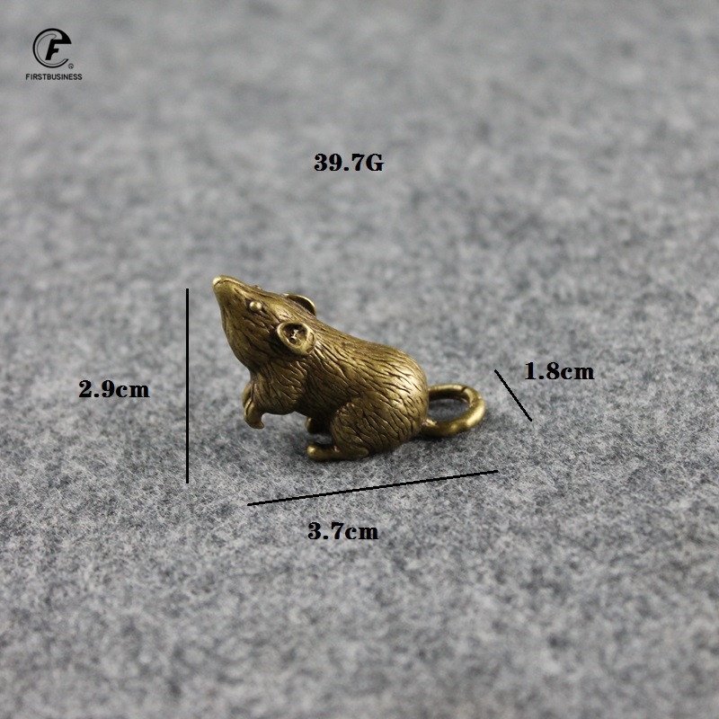 Jauna antīka misiņa zodiaka žurkas persiku statujas rotājumi vintage vara dzīvnieku peles tējas mājdzīvnieku turētājs mazo peļu tējas mājdzīvnieku dekors