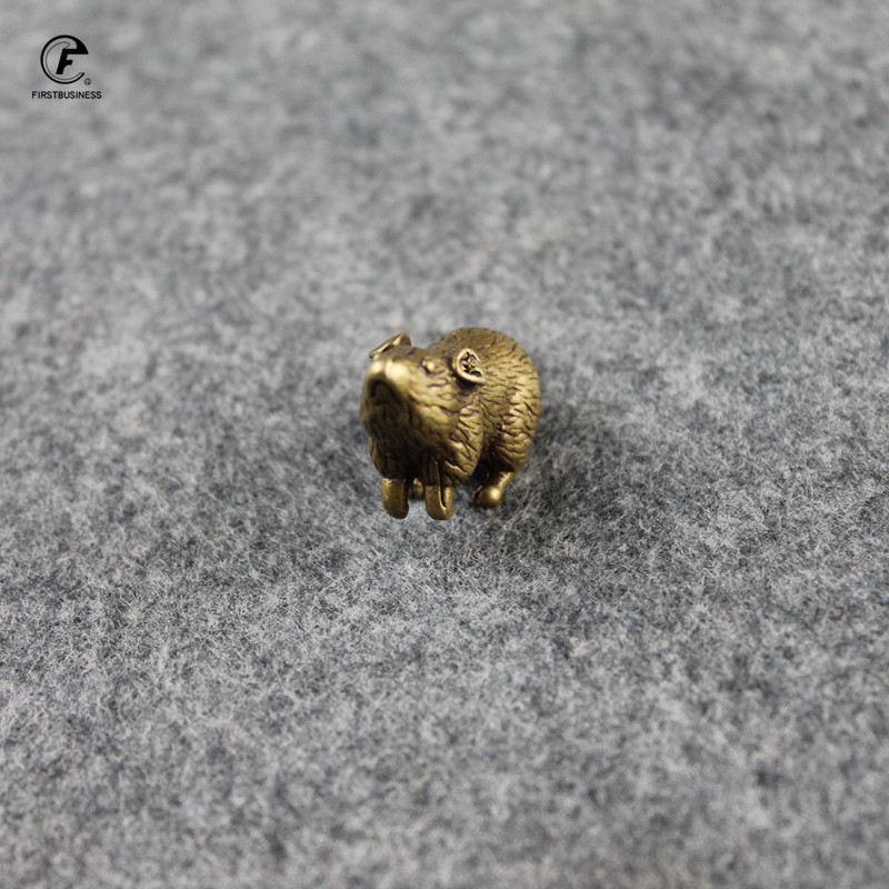 Jauna antīka misiņa zodiaka žurkas persiku statujas rotājumi vintage vara dzīvnieku peles tējas mājdzīvnieku turētājs mazo peļu tējas mājdzīvnieku dekors