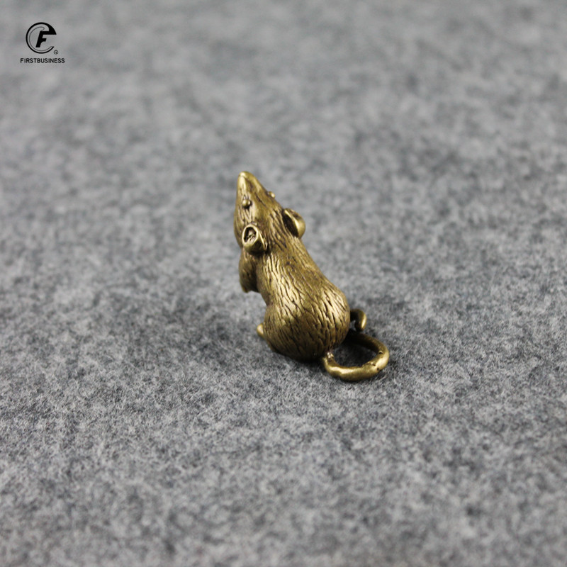 Jauna antīka misiņa zodiaka žurkas persiku statujas rotājumi vintage vara dzīvnieku peles tējas mājdzīvnieku turētājs mazo peļu tējas mājdzīvnieku dekors