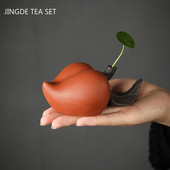 Radošs persiku modelis tējas mājdzīvnieku rotājums ar rokām gatavots purpura māla tējas servīzes dekors mājas puķu podu dekors tējas ceremonijas aksesuāri