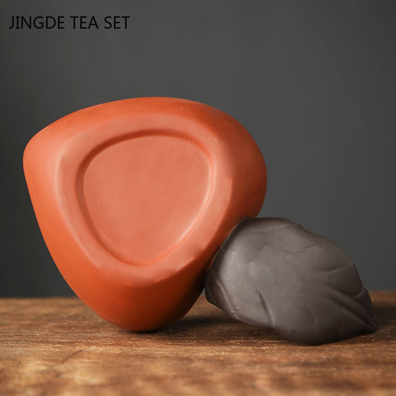 Radošs persiku modelis tējas mājdzīvnieku rotājums ar rokām gatavots purpura māla tējas servīzes dekors mājas puķu podu dekors tējas ceremonijas aksesuāri