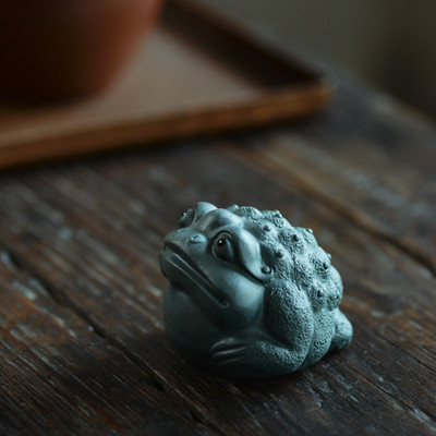 Boutique Lila Agyag Tea kisállat Szerencsés aranyvarangy figura szobor Díszek Kézzel készített mesterségek Kínai teáskészlet Művészi dekoráció Ajándékok