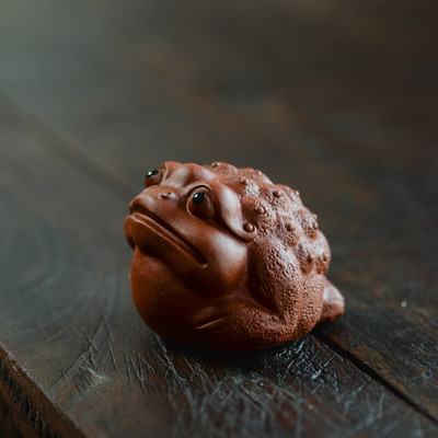 Boutique Lila Agyag Tea kisállat Szerencsés aranyvarangy figura szobor Díszek Kézzel készített mesterségek Kínai teáskészlet Művészi dekoráció Ajándékok