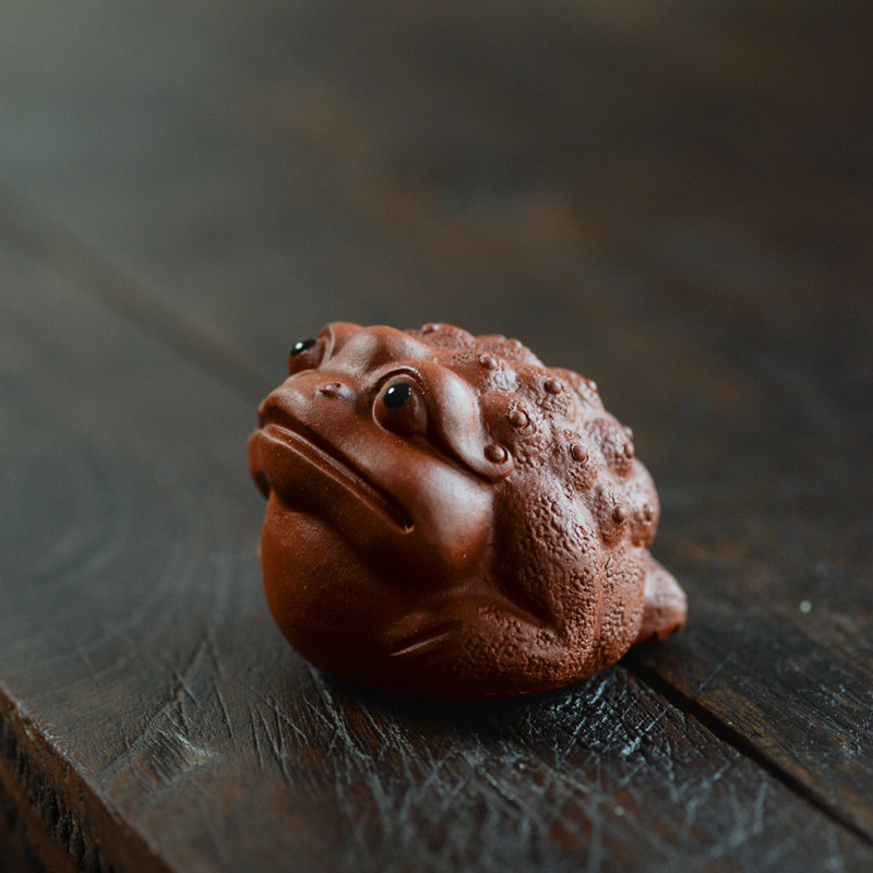 Boutique Lila Agyag Tea kisállat Szerencsés aranyvarangy figura szobor Díszek Kézzel készített mesterségek Kínai teáskészlet Művészi dekoráció Ajándékok