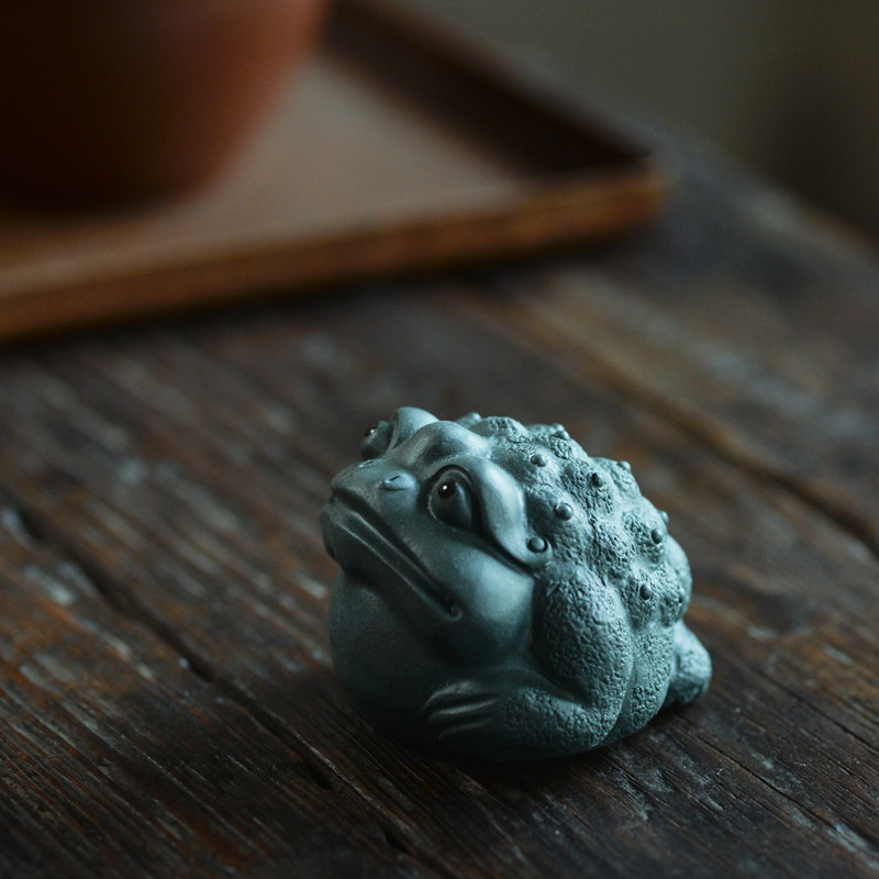 Boutique Lila Agyag Tea kisállat Szerencsés aranyvarangy figura szobor Díszek Kézzel készített mesterségek Kínai teáskészlet Művészi dekoráció Ajándékok