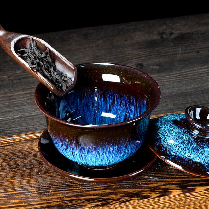 Antīkas cepļa maiņas vāka trauka tējas komplekts Mājas tējkanna tējas pagatavošanas ceremonija Keramikas tējas tase Tējas trauks Pielāgoti tējas trauki